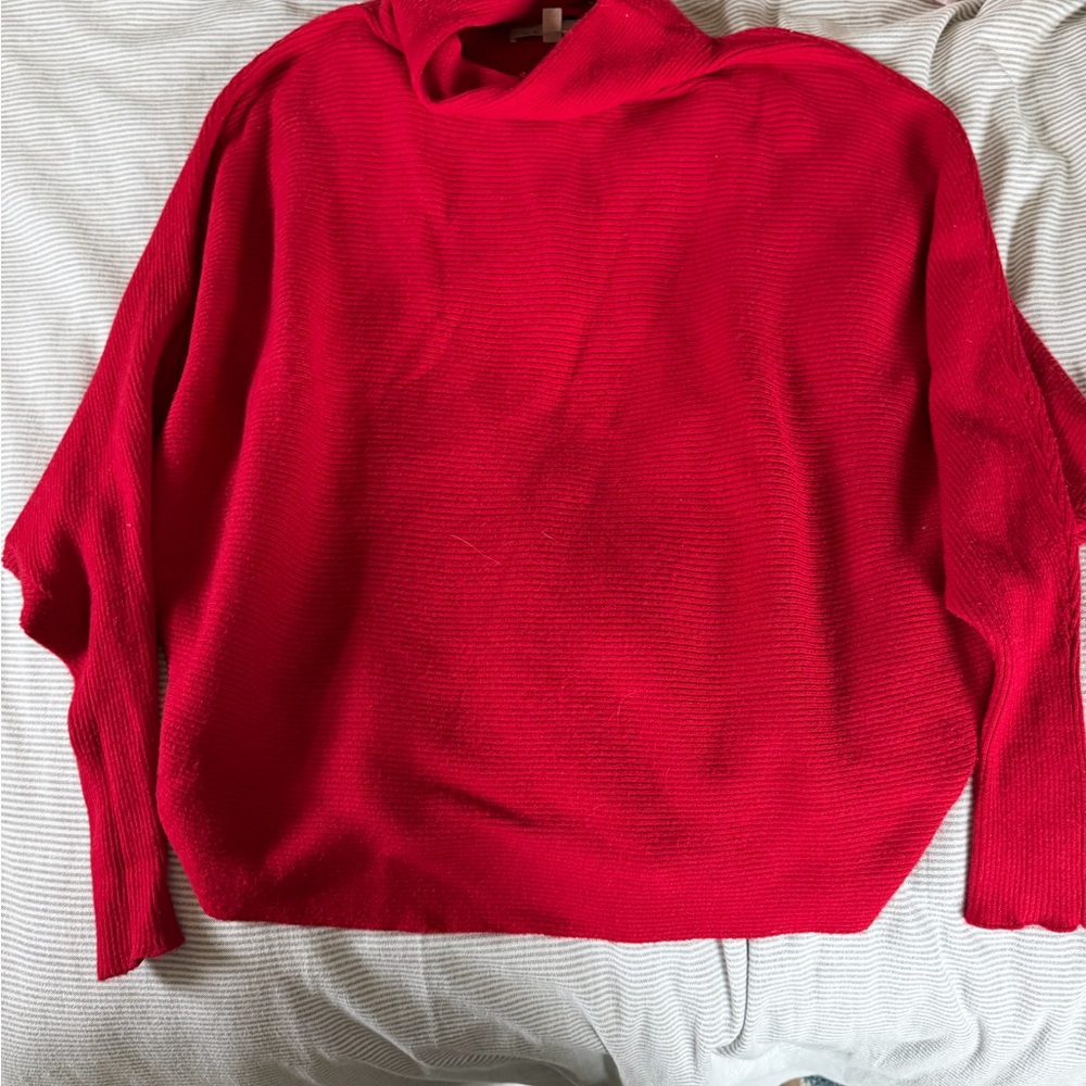 Philosophy Bold Red Cowl Neck Sweater